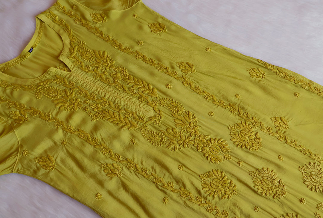 Haania Olive Green Pure Muslin Kurta