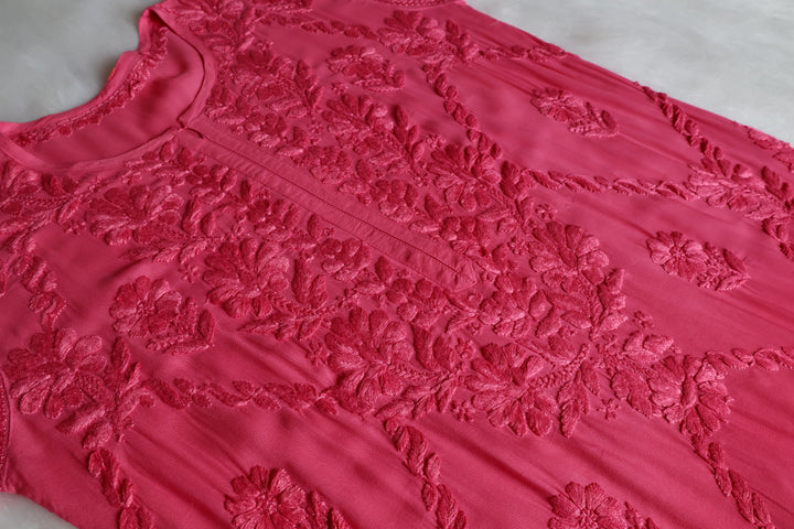 Alanah Rose Pink Long Modal Kurta