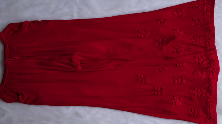 Zimra Maroon Viscose Sleeveless Set