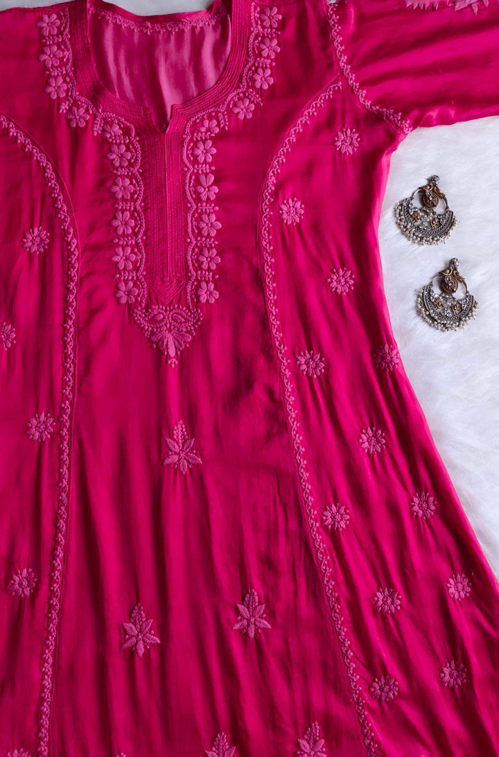 Mehr Deep Pink Modal Silk Dress