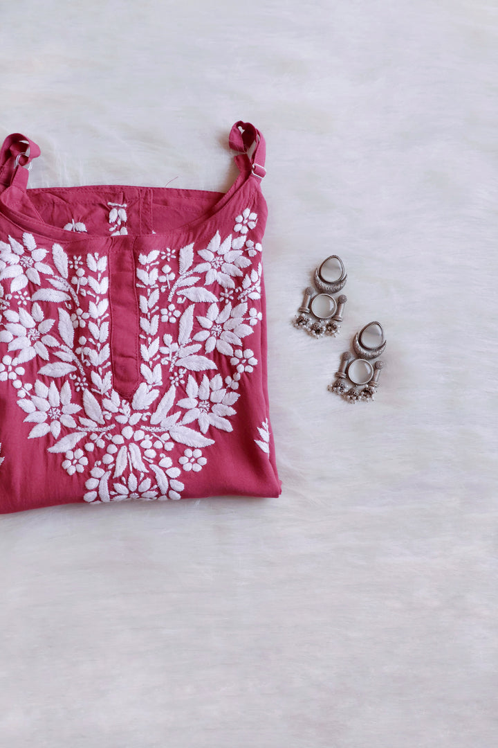 Mirha Mauve Pink Short Sleeveless Kurta