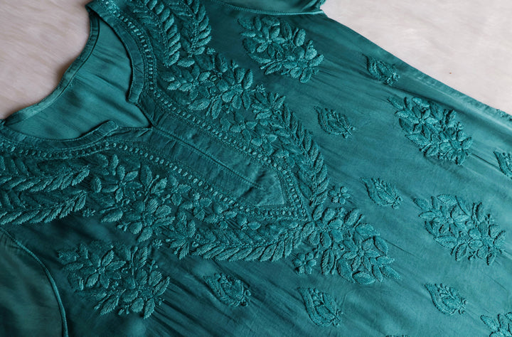 Mehr Sea Blue Modal Silk short top