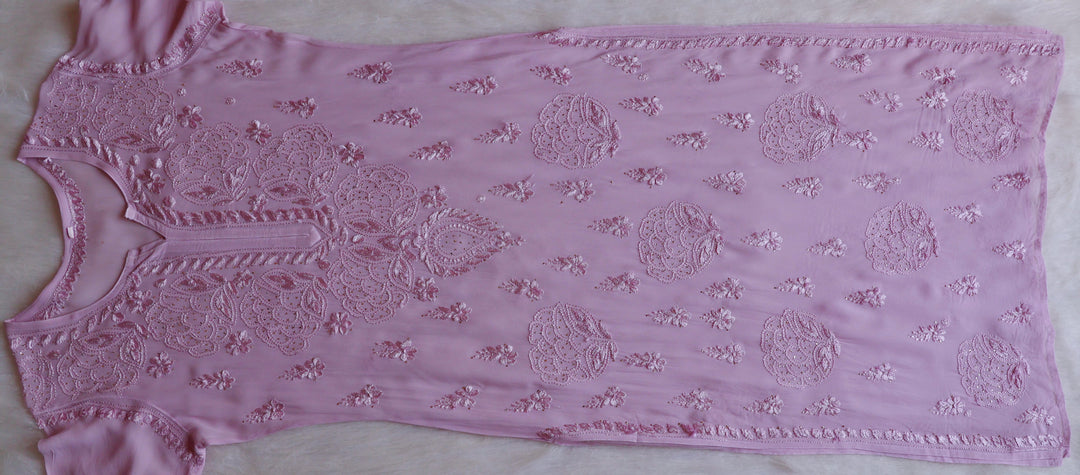 Hanaa Dusty Purple Viscose Georgette Kurta