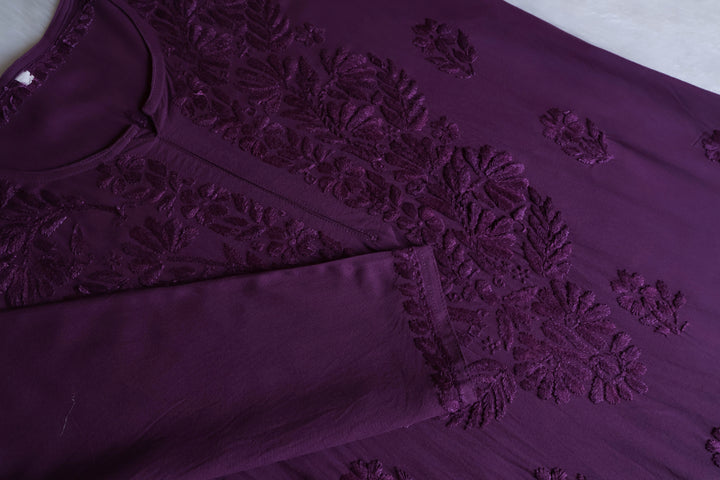 Ayra Dusty Purple Long Rayon Kurta