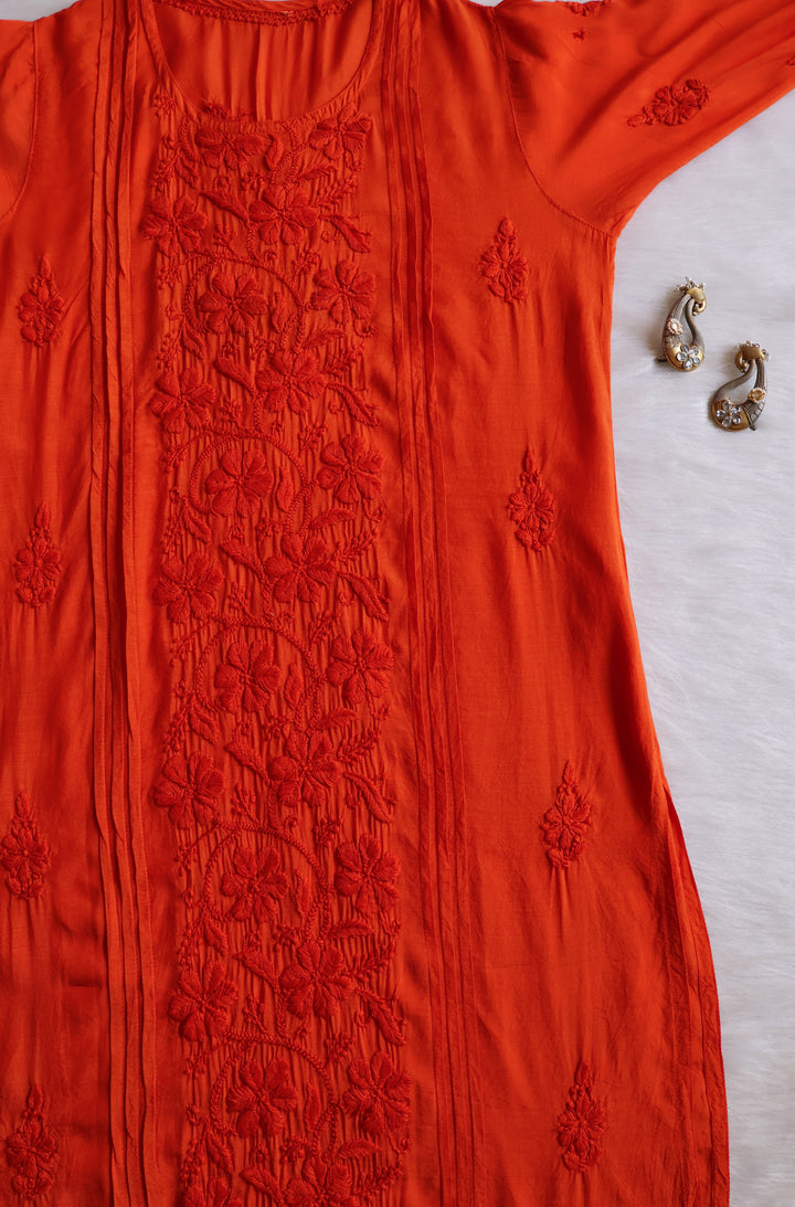 Mayra Rust Pure Muslin Kurta