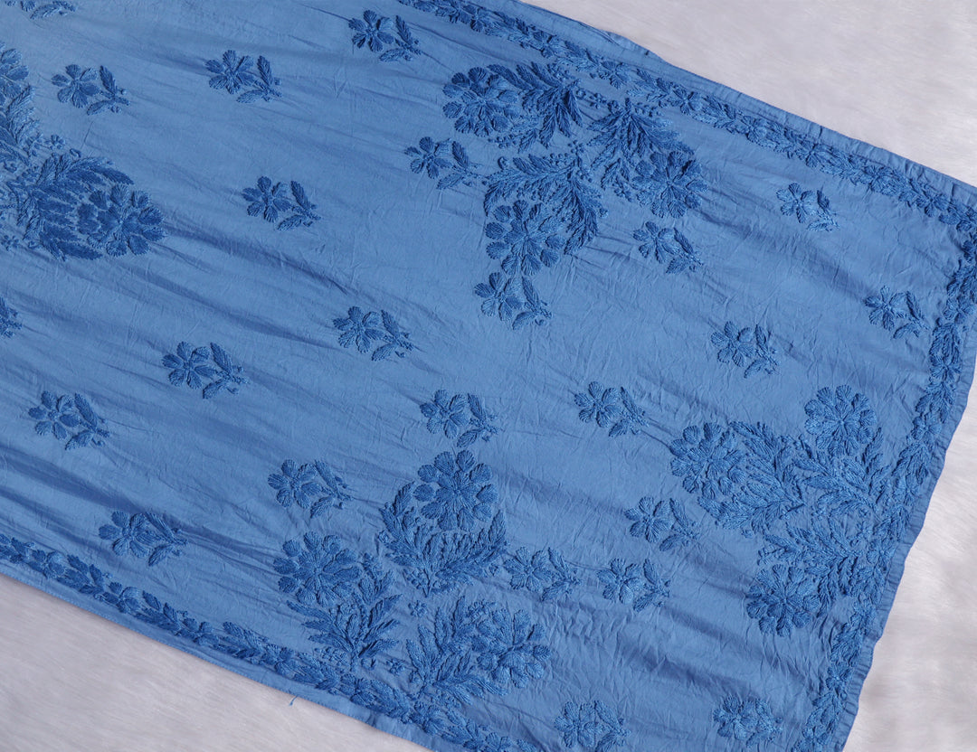 Dilnoor Ice Blue Chanderi Ombre Kurta