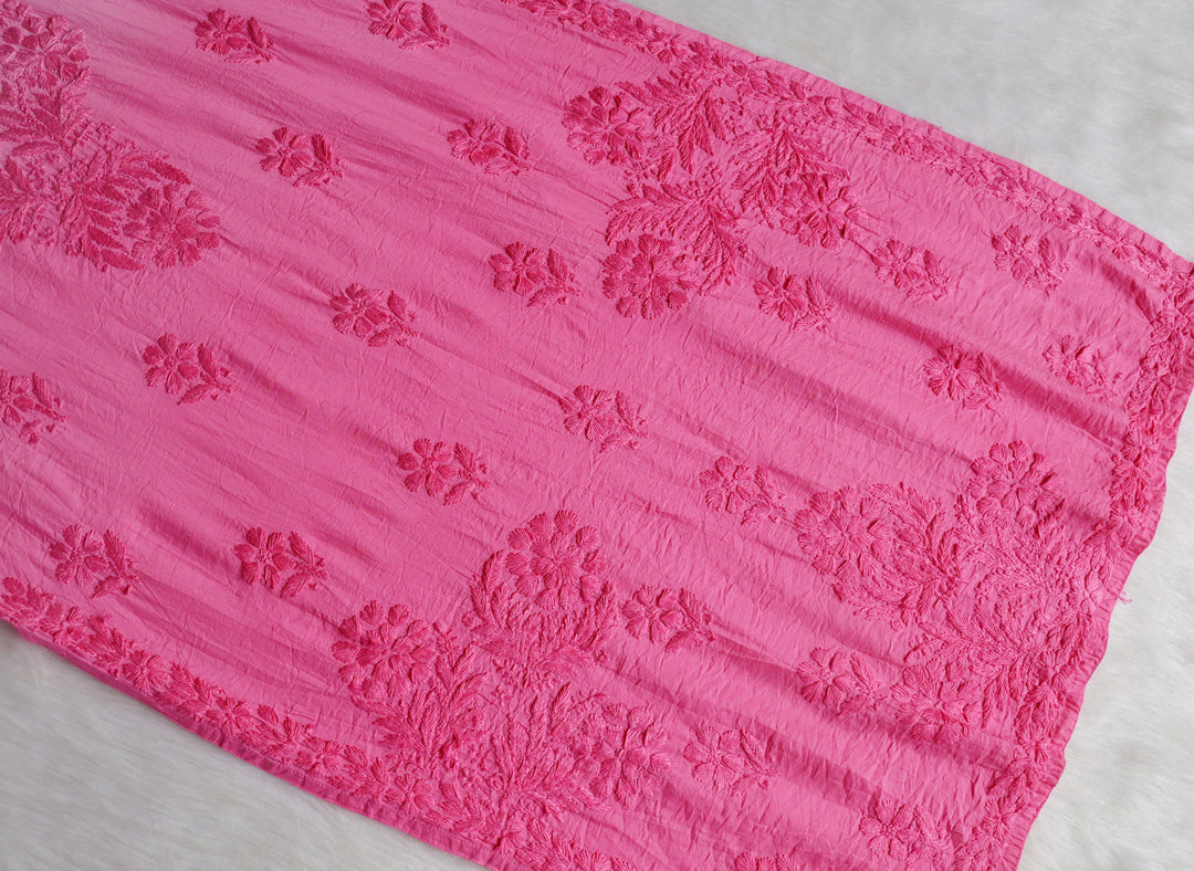 Dilnoor Baby Pink Chanderi Ombre Kurta