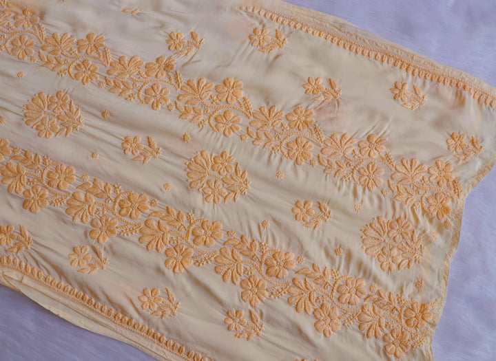 Haya Yellow Pure Crepe Kurta