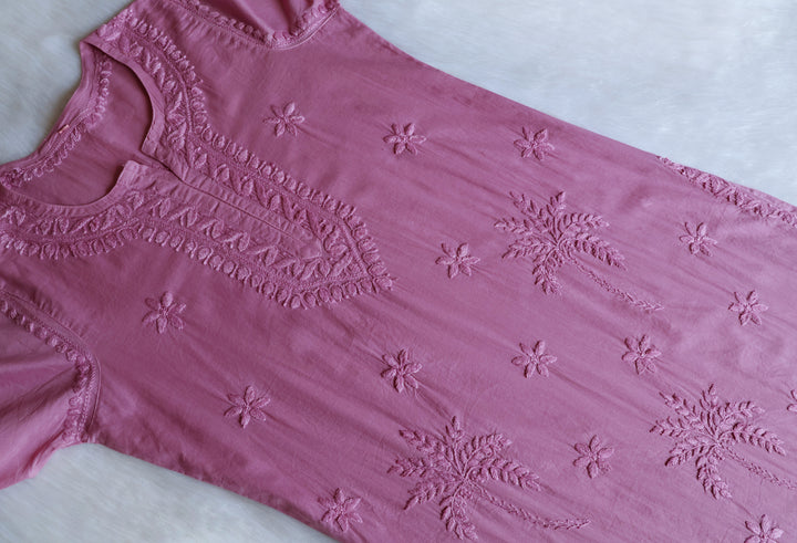 Heer Dusty Purple Pure Cotton Kurta