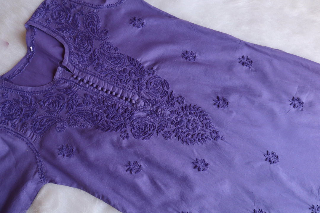 Gul Purple Cotton Kurta