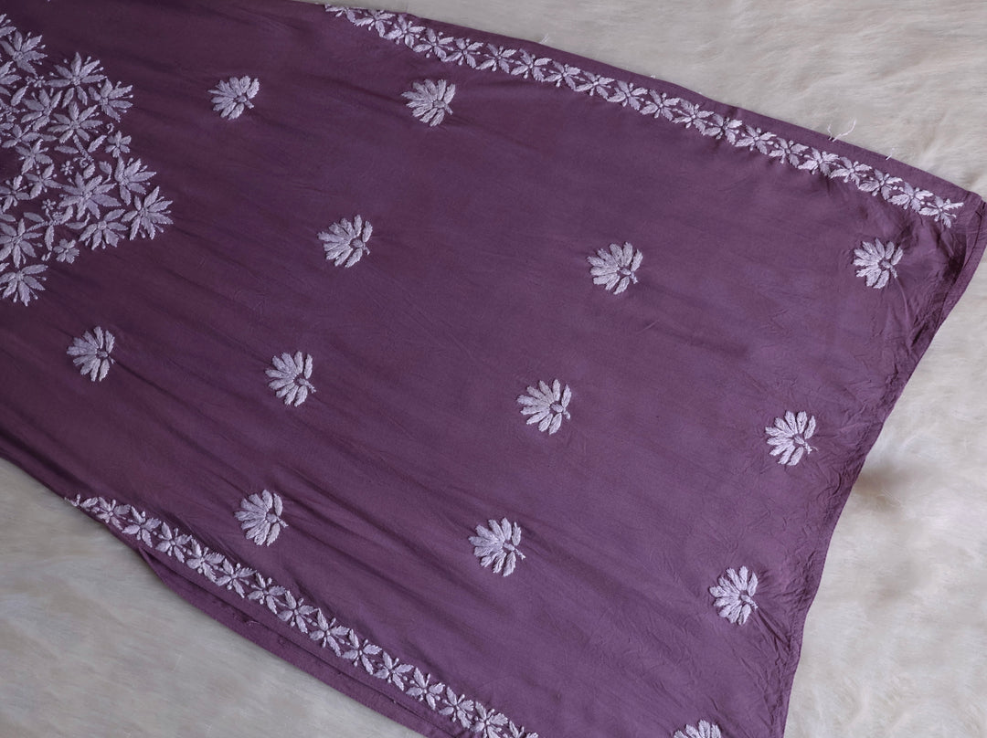 Haala Dusty Purple Long Rayon Kurta