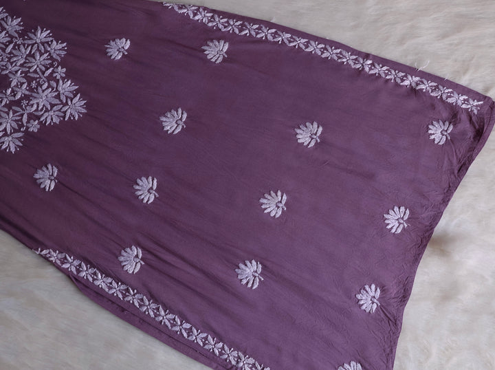 Haala Dusty Purple Long Rayon Kurta