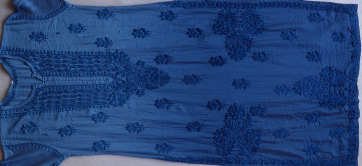 Dilnoor Royal Blue Chanderi Ombre Kurta