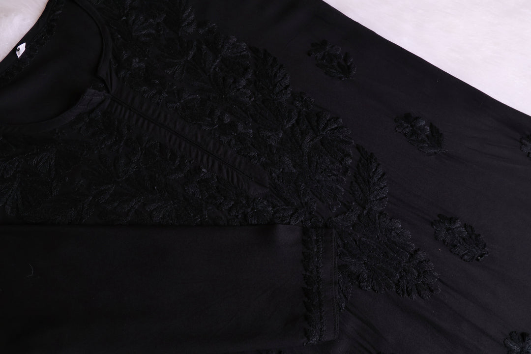 Ayra Black Long Rayon kurta