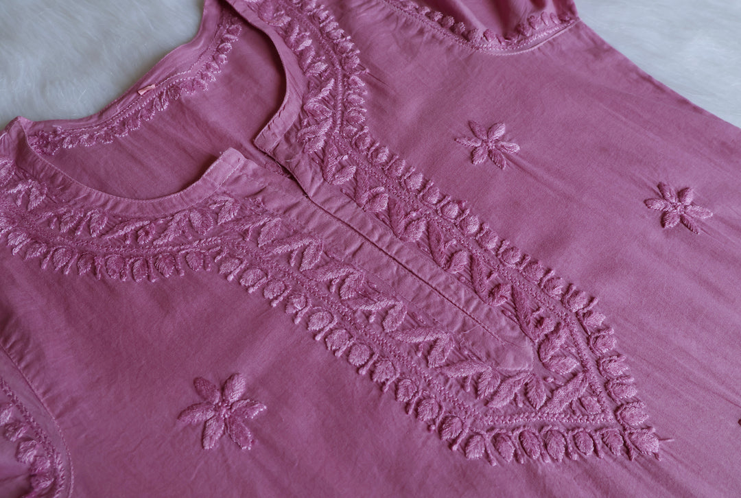 Heer Dusty Purple Pure Cotton Kurta