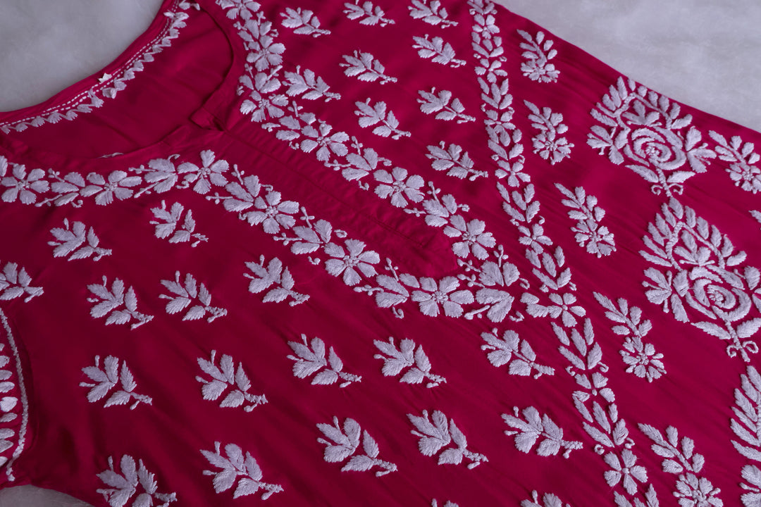 Mahnoor Deep Pink Pure Modal set
