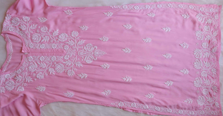 Gul Baby Pink Long Modal Kurta