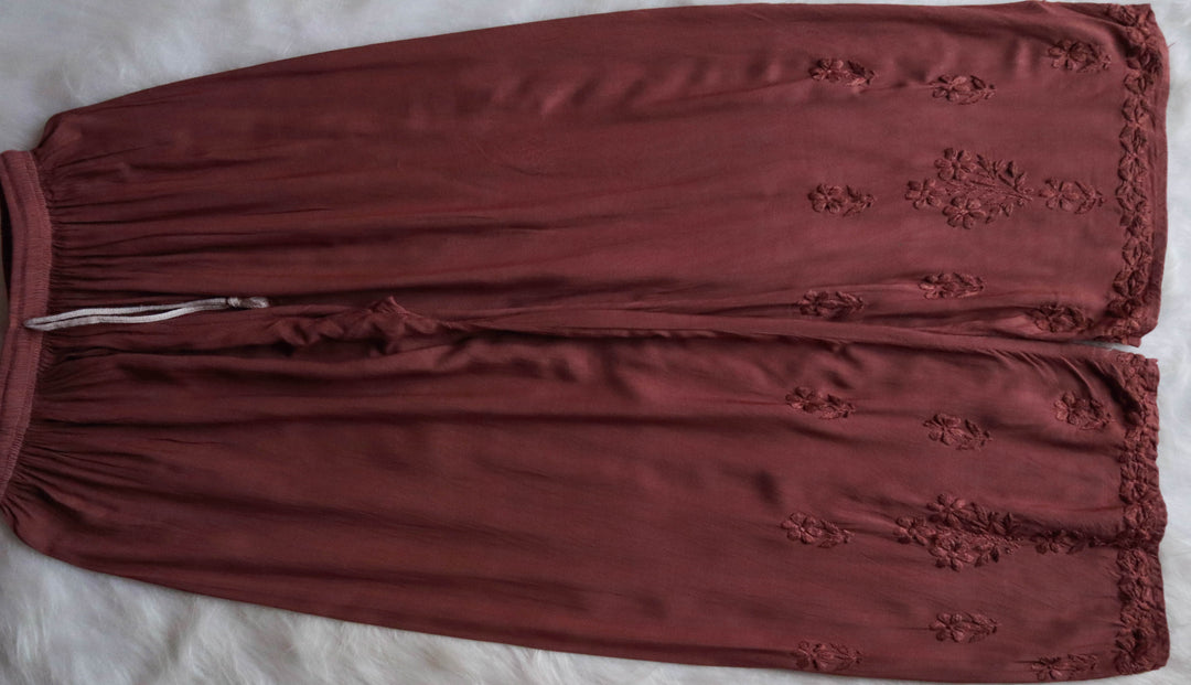 Azel Rose Brown 2 piece Rayon set