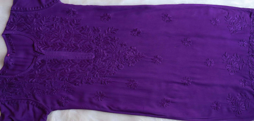 Farhaa Purple 2 piece Rayon set