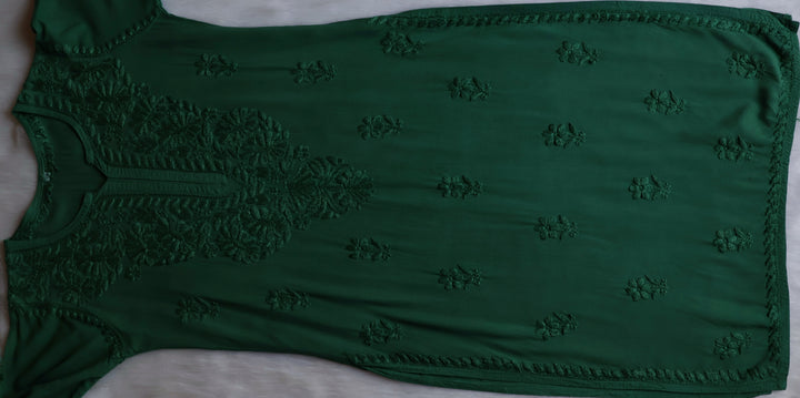 Amirah Deep Green Long Rayon kurta