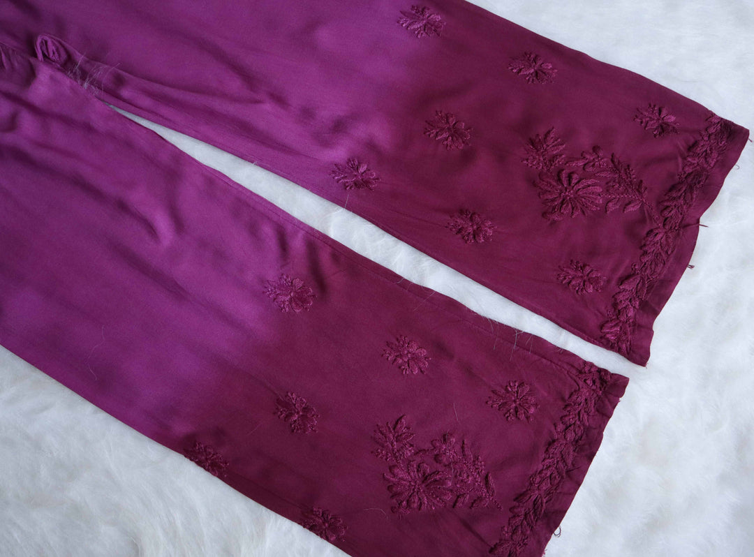 Farhaa Deep Purple 2 piece Rayon set