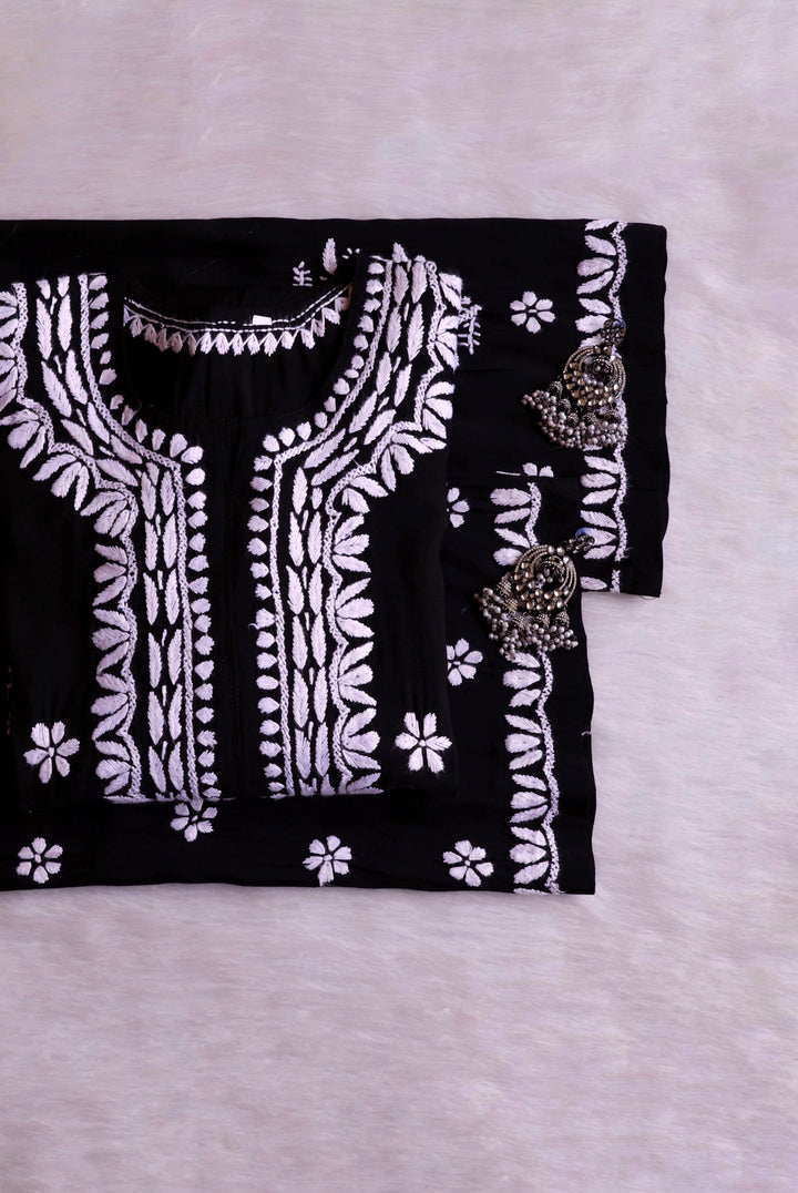 Anaisha Black Silk Crepe Kurta set