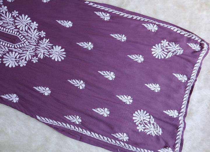 Duaa Dusty Purple Long Rayon kurta