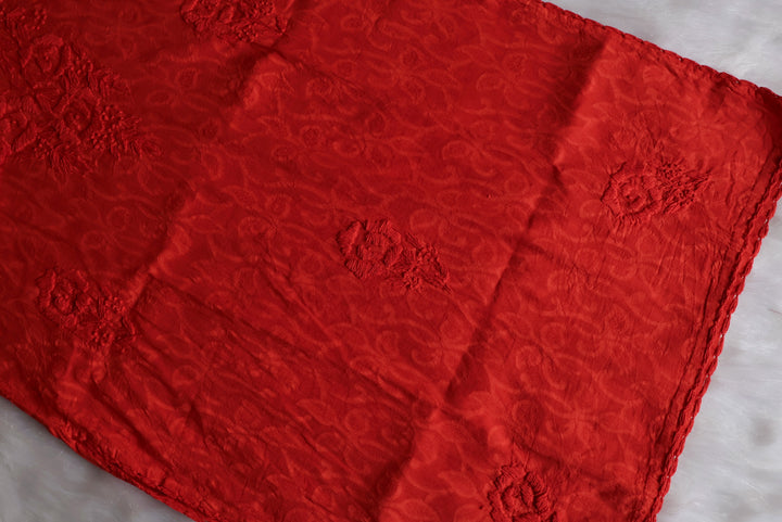 Saffron Long Jacquard Cotton kurta