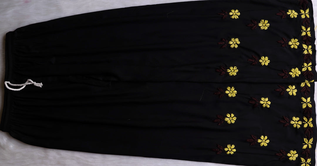 Gulbahaar Black, Yellow & Brown Rayon Kurta Set