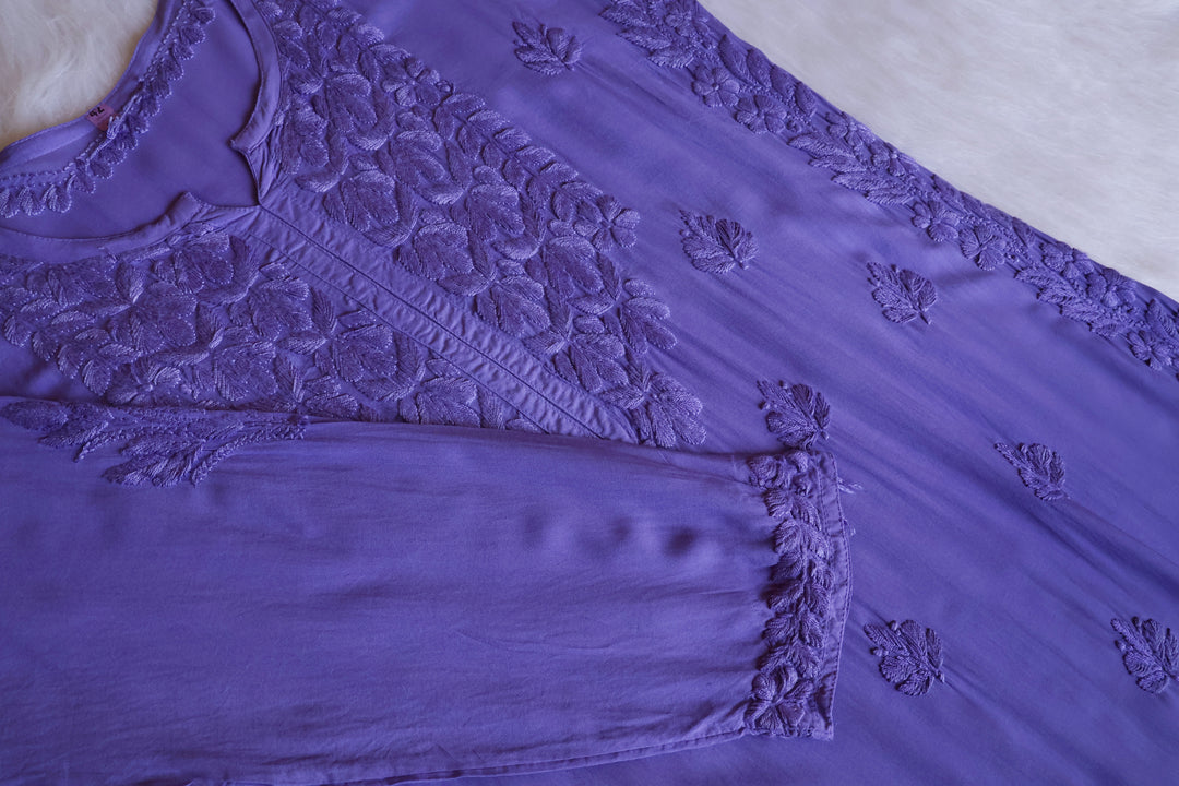 Duaa Dusty Purple Modal Ombre Kurta Pant set
