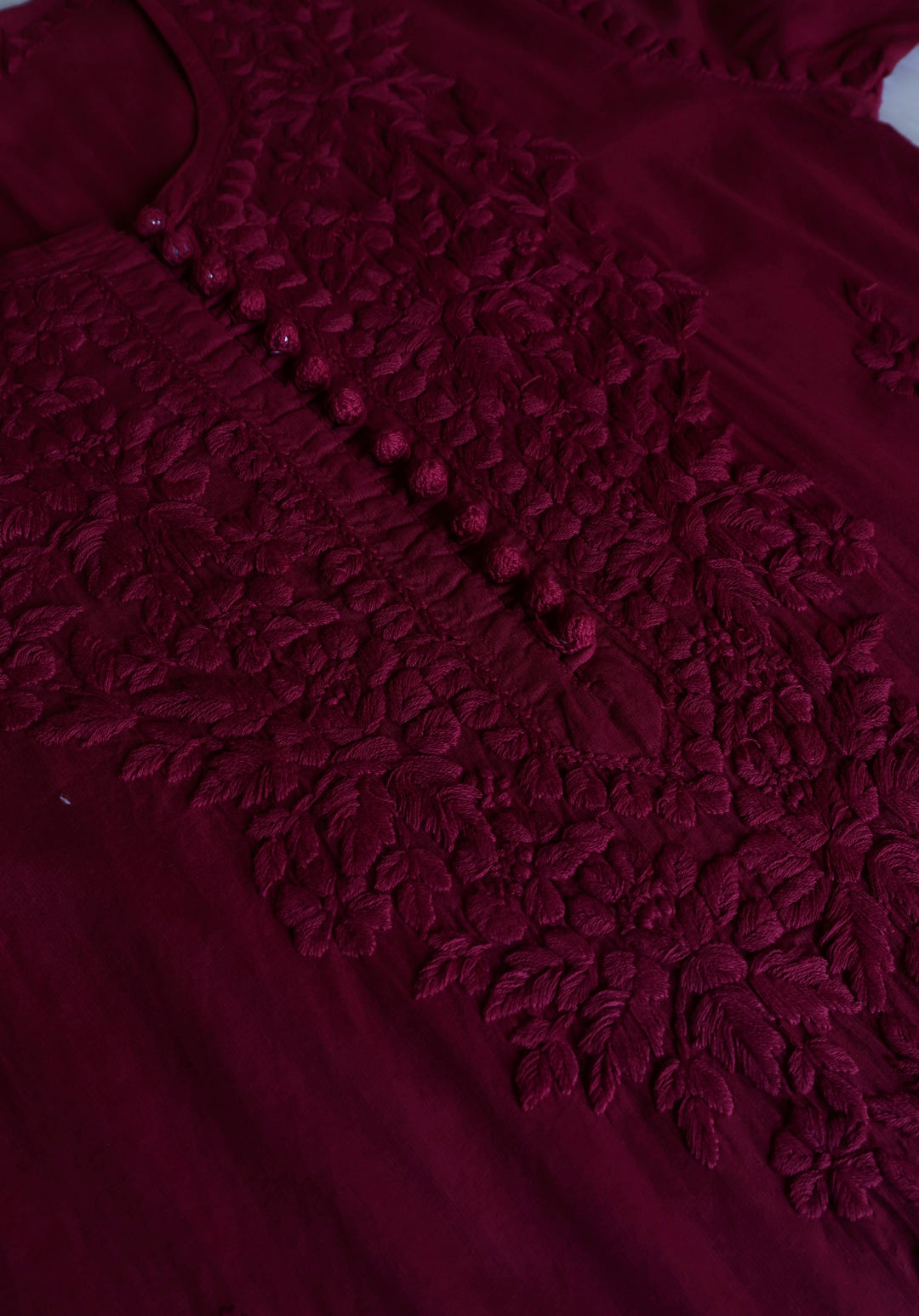 Aayat Deep Plum Cotton Kurta