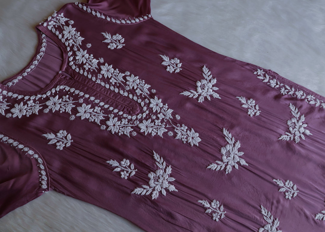 Mahnoor Dusty Purple Modal Silk Kurta Set