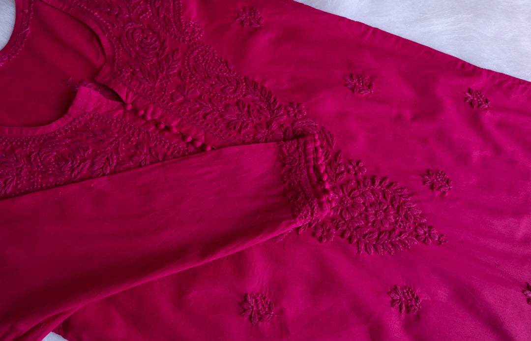 Gul Deep Pink Cotton Kurta