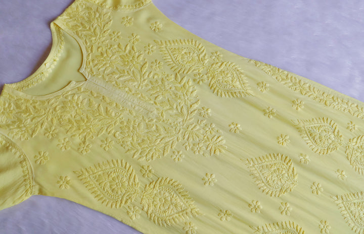 Zobia Yellow 2 piece Rayon set