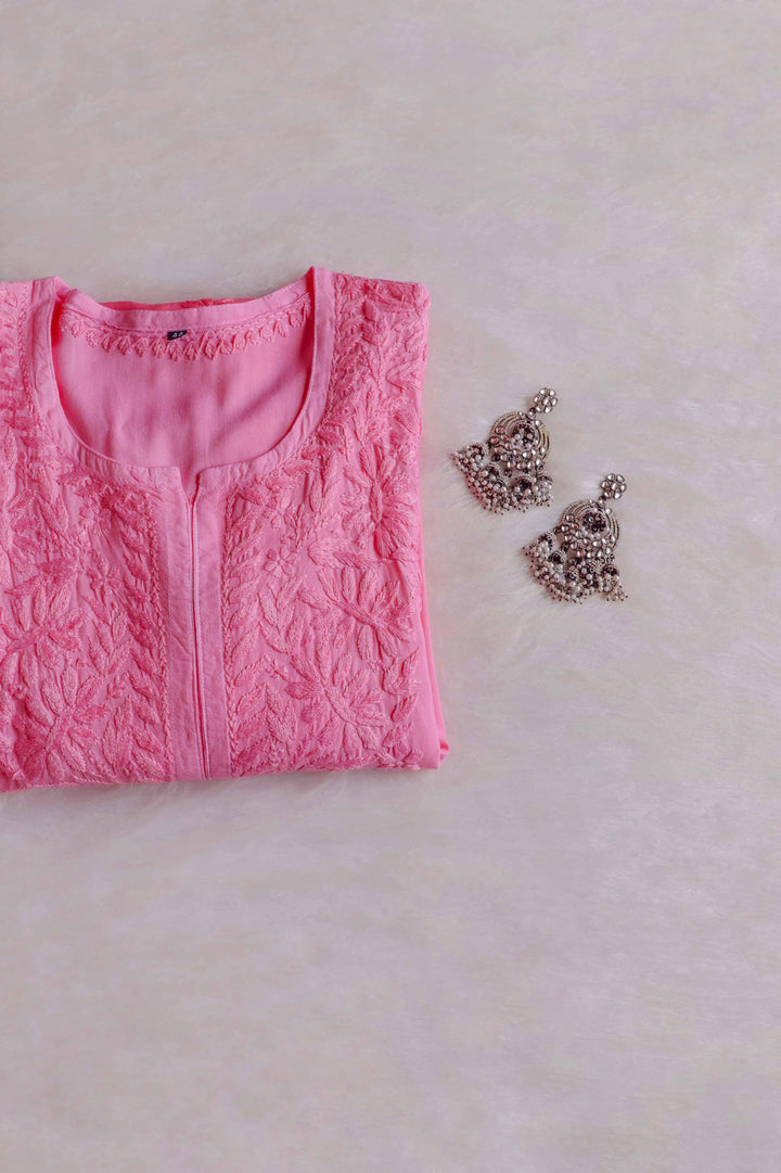 Amirah Peach Ombre Long Rayon Kurta