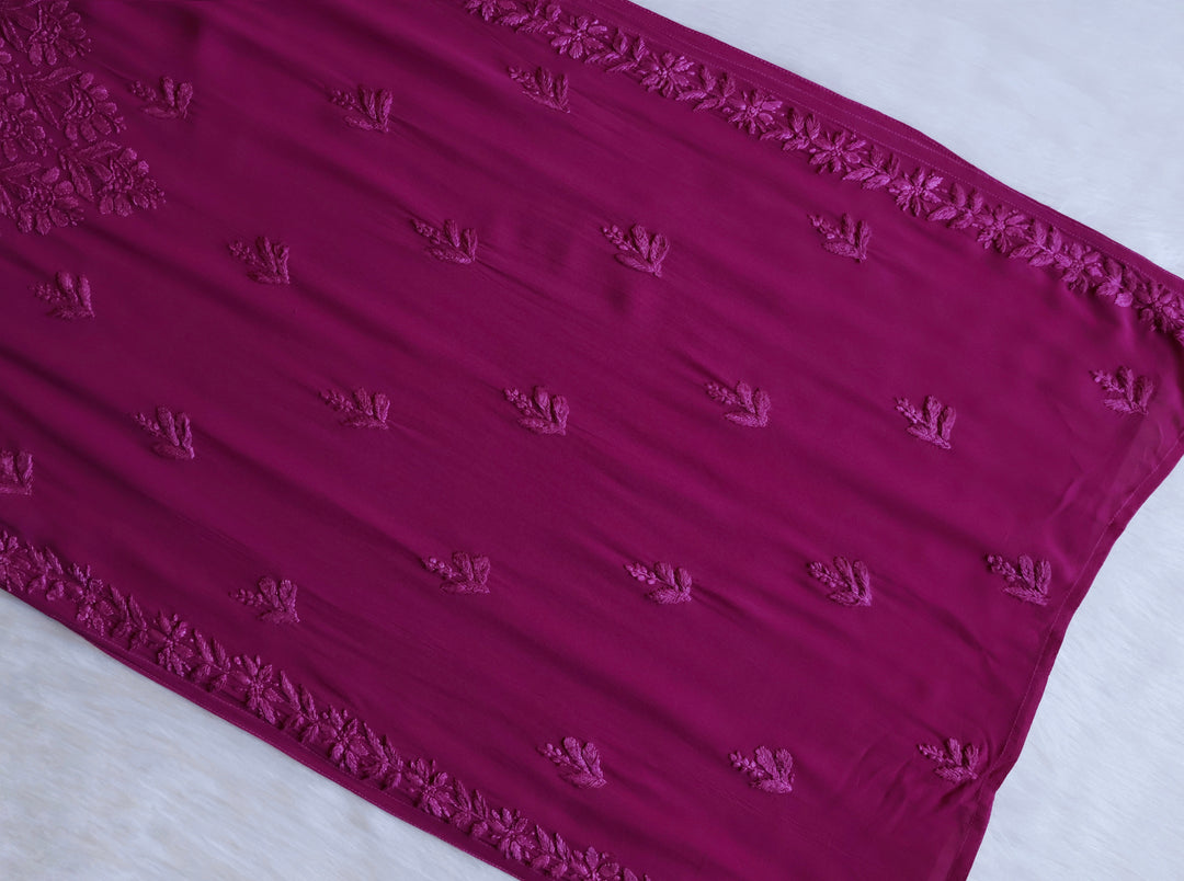 Hana Deep Purple Long Viscose Noodle Strap Kurta