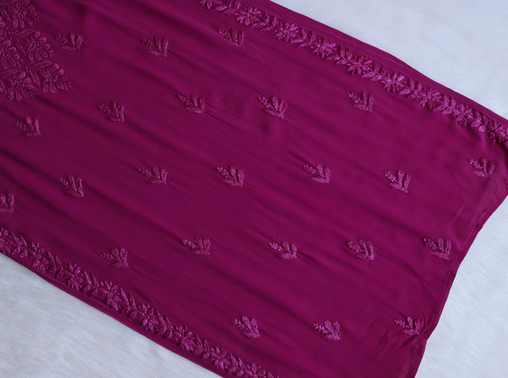 Hana Deep Purple Long Viscose Noodle Strap Kurta
