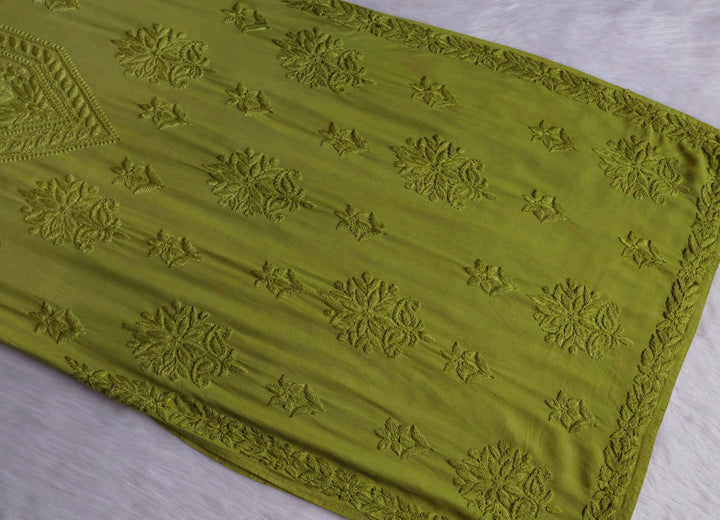 Nagma Olive Green 2 piece Rayon set