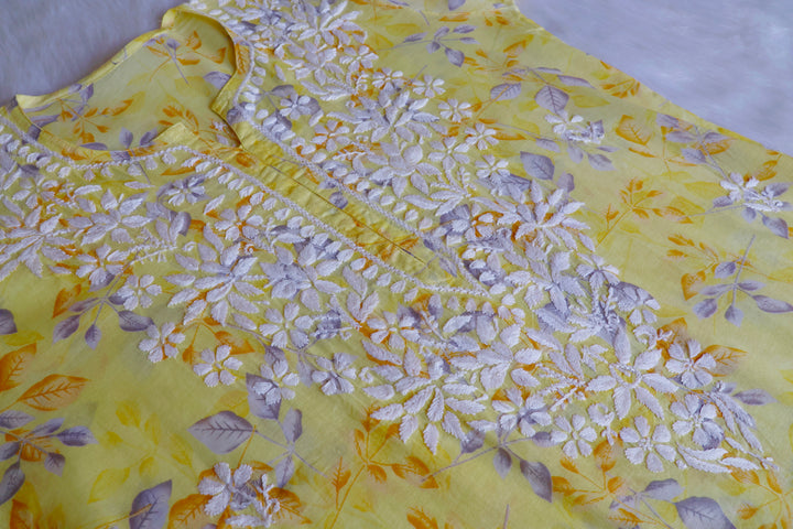 Ayra Yellow Pure Mulmul set