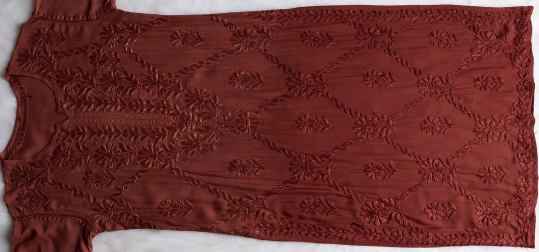 Alanah Chocolate Brown Long Modal Kurta
