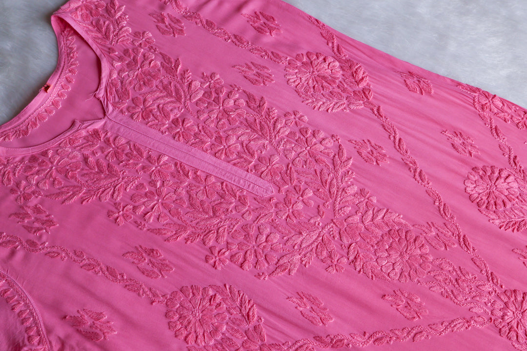 Anam Baby Pink Modal Ombre Kurta Pant set