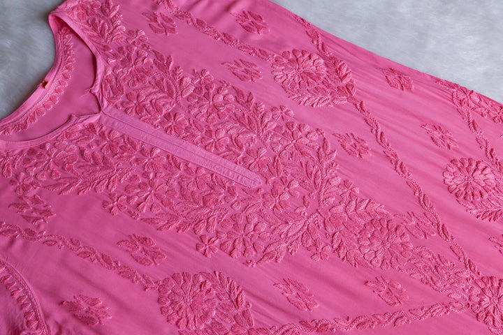 Anam Baby Pink Modal Ombre Kurta Pant set