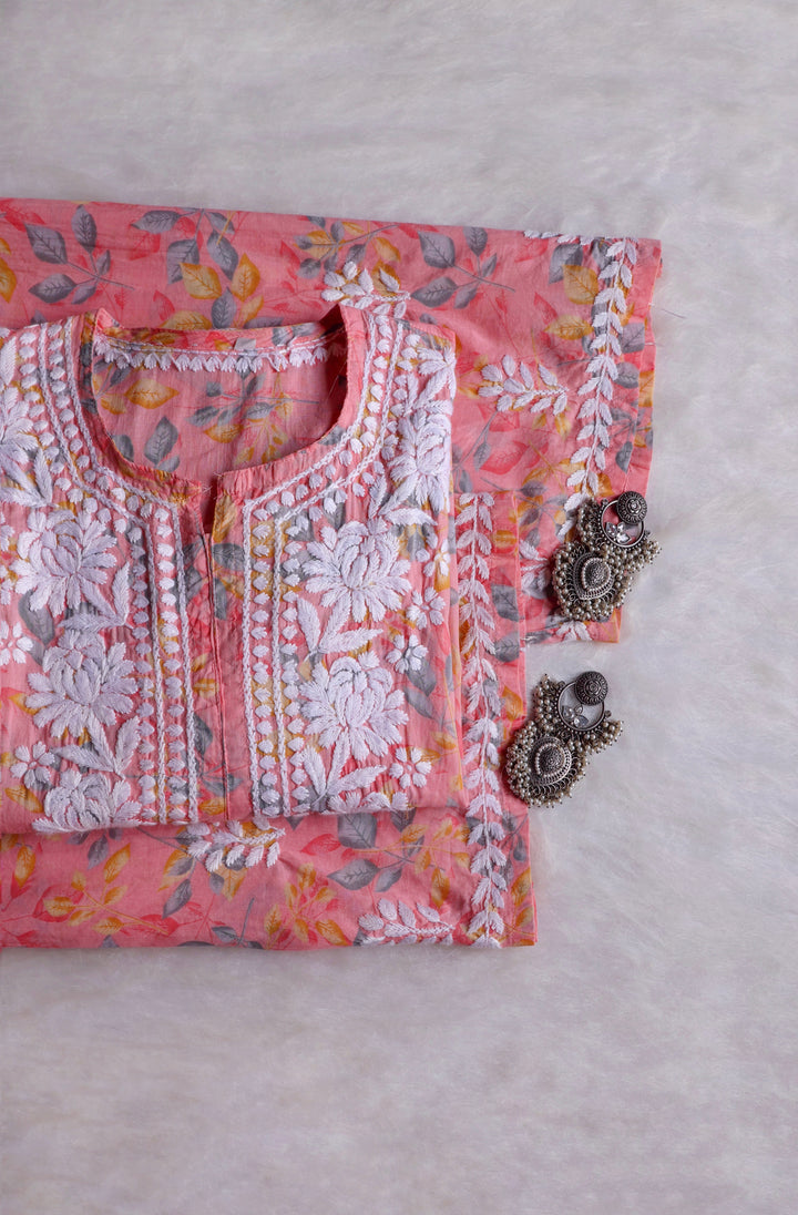 Iris Peach Pure Mulmul set