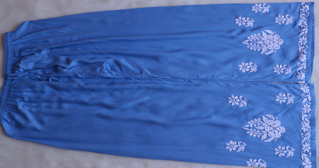 Benafsha Ice Blue Rayon Kurta Pant set