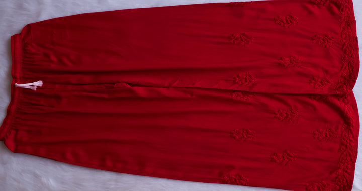 Farhaa Red 2 piece Rayon set