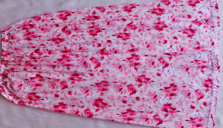 Abhira Baby Pink Pure Mulmul set - Noor Chikankari