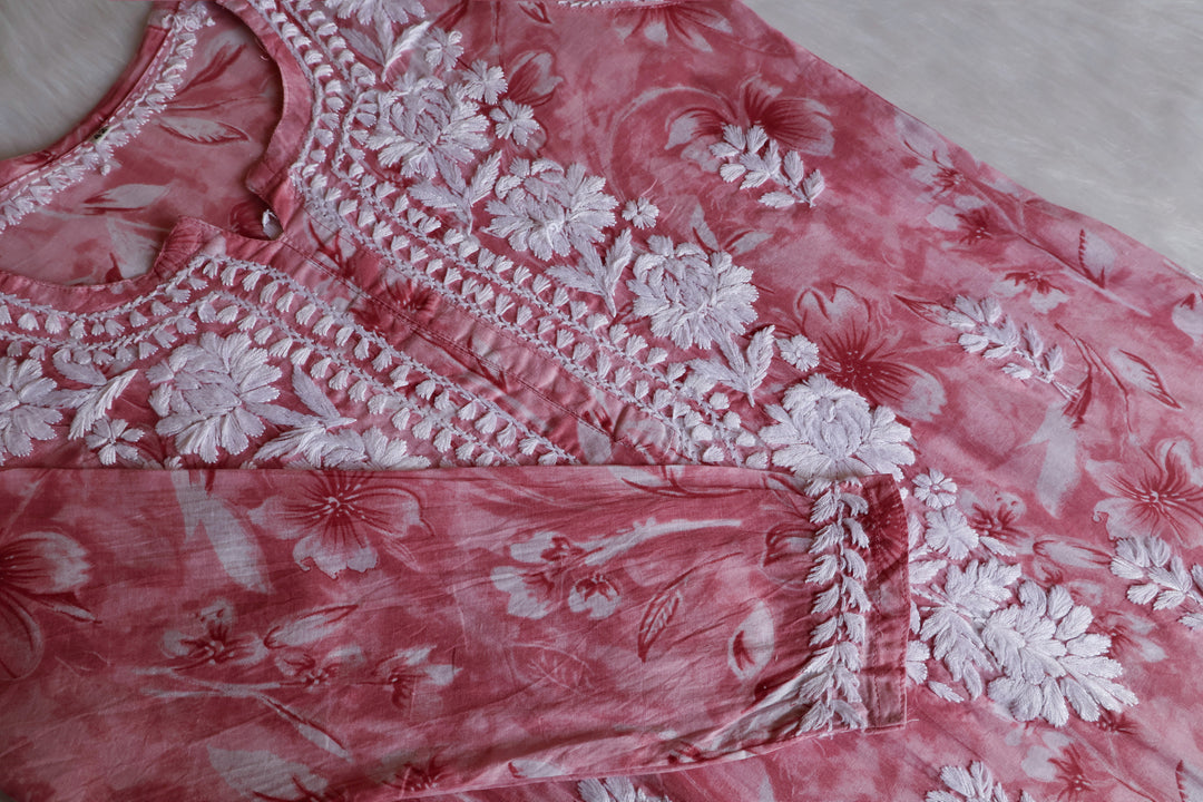 Ayra Mauve Pink Pure Mulmul set