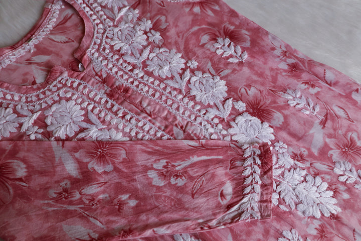 Ayra Mauve Pink Pure Mulmul set