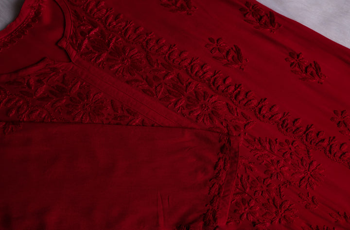 Amirah Maroon 2 piece Rayon set