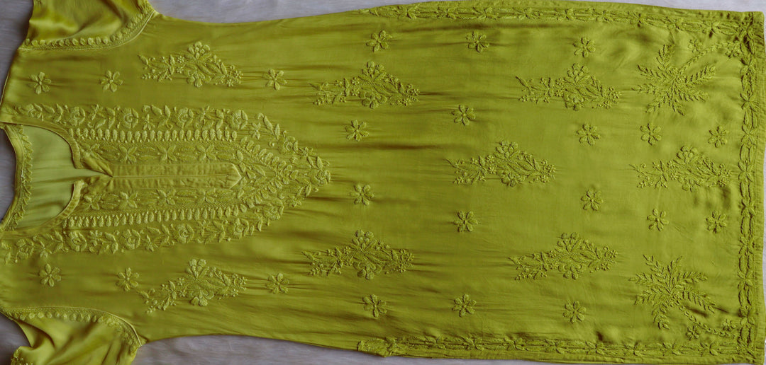 Mahnoor Olive Green Modal Silk Kurta Set